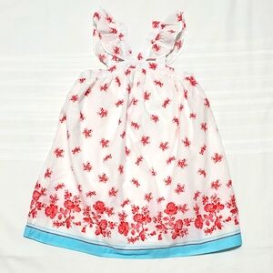 Janie and Jack Girls White Floral Dress